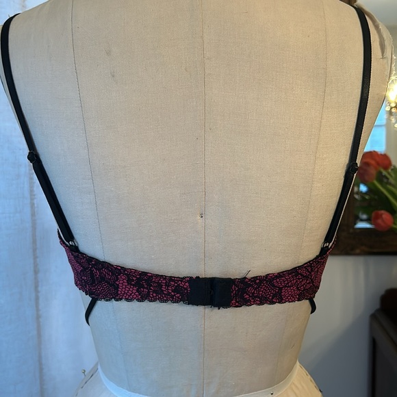 Hot Pink & Black boy short & bra bodysuit by Native Intimates. Size 36 C - Picture 5 of 12